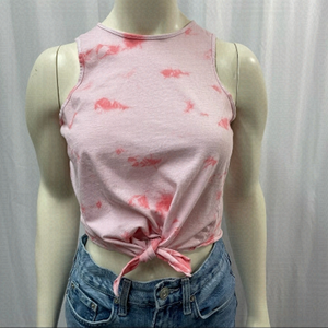 Bluenotes Tie-Dye Cotton Crop Tank Top Size Small
